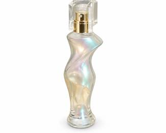 Frasco de perfume iridescente luxuoso