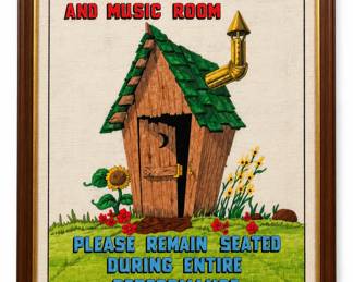 Placa Rustica de Biblioteca e Musica