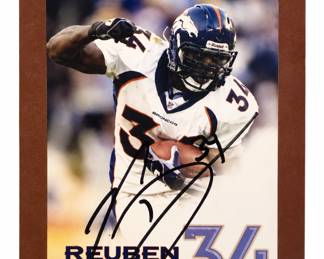 Cartao Autografado de Reuben Droughns