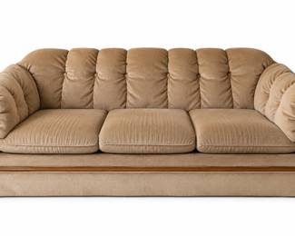 Sofa vintage bege com capitone