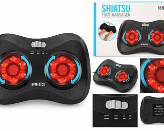 Colagem do Massageador Shiatsu Homedics