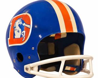 Capacete Vintage Azul com Logo de Bronco