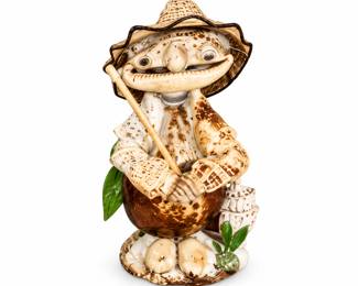 Bichinho Ceramico com Chapeu de Palha