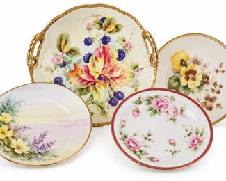 Composicao de Pratos Florais Vintage