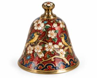 Sino Decorativo Cloisonne Vermelho Floral