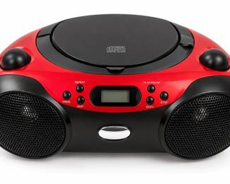 Mini CD Player Vermelho e Preto