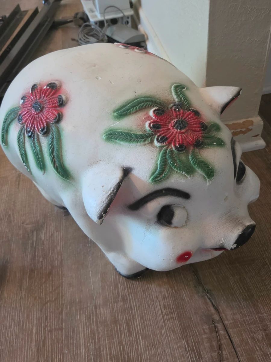 the cutest piggy bank, and its big
