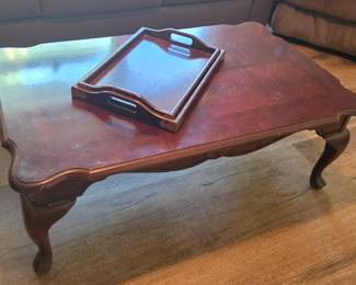 coffee table with trays