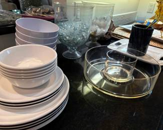 Everyday kitchen items range from plastic plates & serving platters to natural placemats.s natural