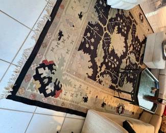Here's that Kilim rug again! Remember, it's big -- 10' x 14'
