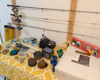 some fly reels for the fly fishing enthusiast, some rods and a few accessories.
