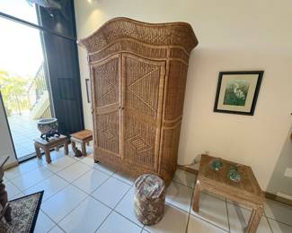 wicker armoire is just ... stately!