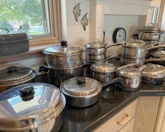 The quality continues! Pot and pan sets by Saladmaster & Belgouie.
