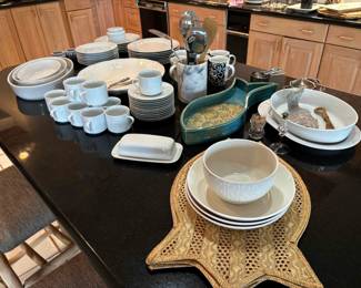 White goes with everything. Love those little fish placemats too.