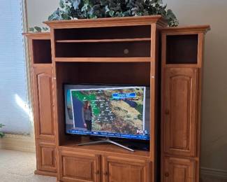 Maple Finish A/V Cabinet - Custom Built 