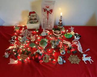 Christmas Ornaments, Candle Holder, Santa Light, String Lights