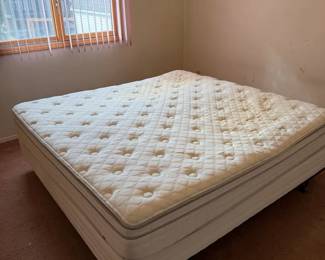 King Size Sleep Number Bed with Box Spring and Frame