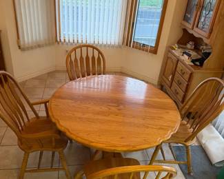 Wood Table with 6 Chairs