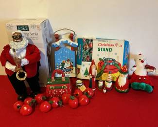 06 Sax Playing Santa and Assorted Christmas Decor