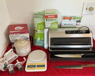 Handheld Food Vaccum and Sealer, Zipper Bags, Egg Genie, Electronic Server, Grating Tools,