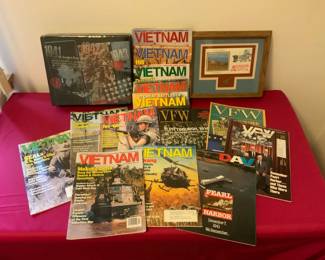 Vietnam War Magazines and World War II Patch Workbook