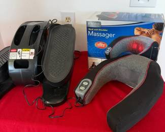 Seated Pedal Exerciser Heated NeckShoulder Massager
