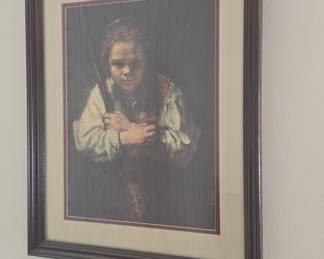 Rembrandt Style 'Girl with a Broom' Print