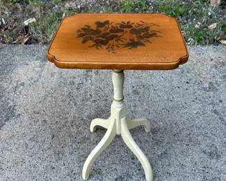 Lot 31: Hitchcock Stenciled Candle Stand 