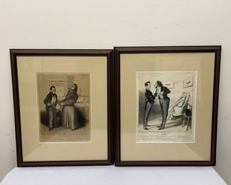 Lot 50: Honroe Daumier French Caricature Lithographs 