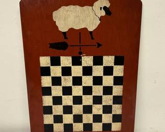 Lot 3: Hand Painted Folkart Chest Board 