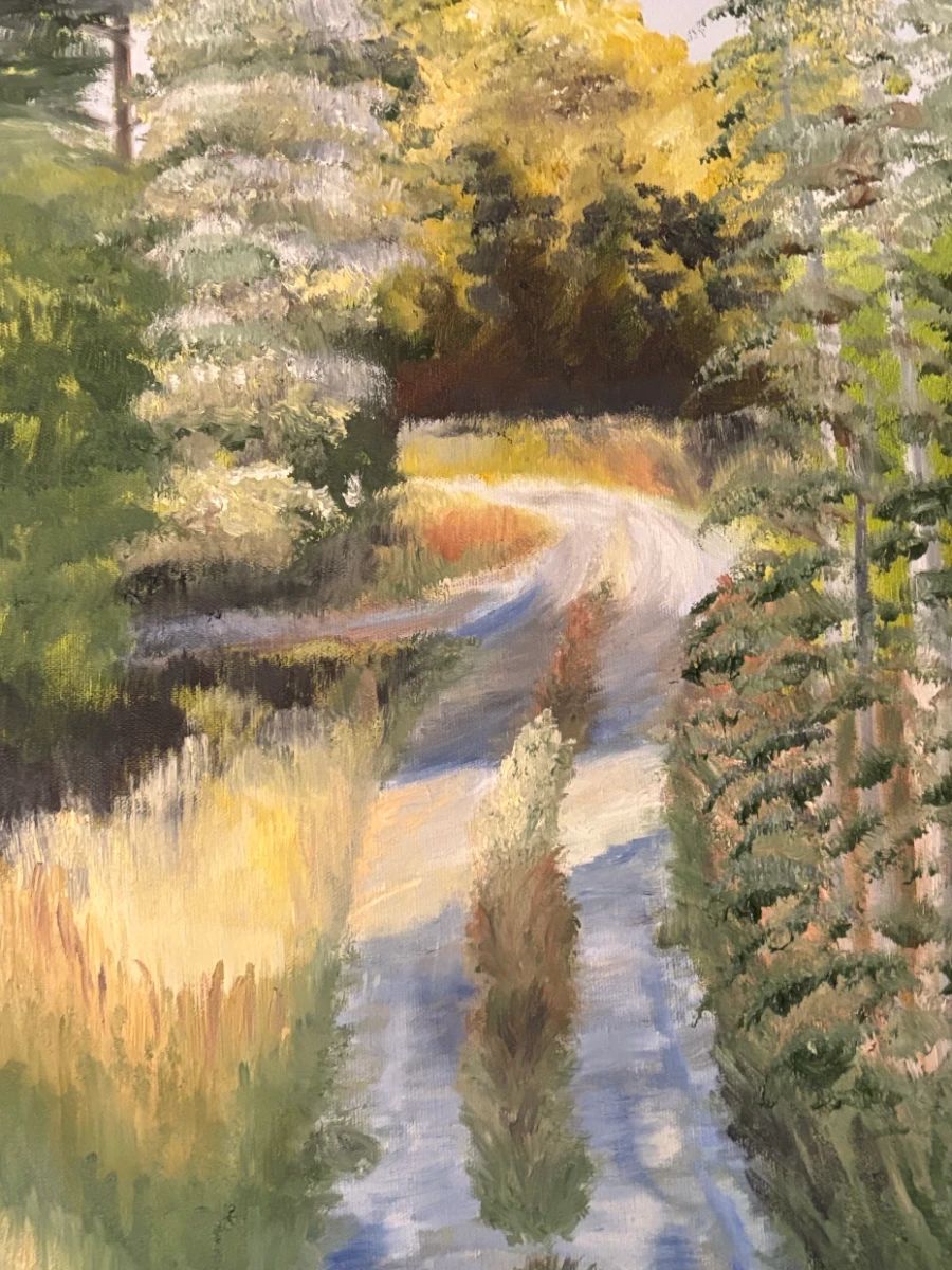 Original Landscape Oil Painting Country Path