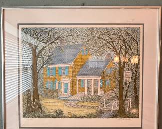 S. Kane Signed Limited Edition Print Thomas Paine Cottage