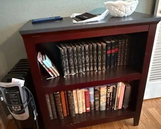 TwoShelf Dark Wood Bookcase