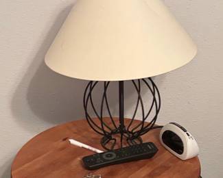 MidCentury Modern Style Wire Frame Table Lamp with Orb Silhouette