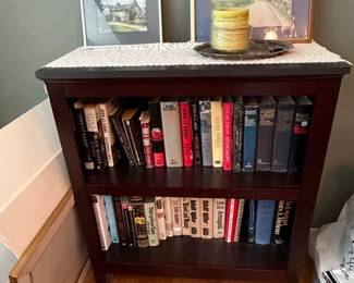 Small Dark Wood TwoShelf Bookcase