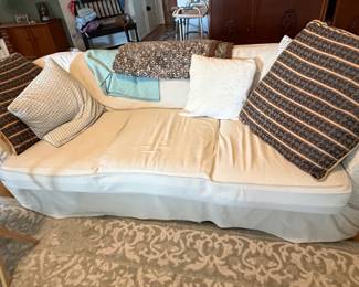 Slipcovered ThreeCushion Sofa