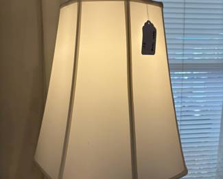 R32 - $25. Vintage touch lamp. Measures 35" tall. Shade is in good condition. 