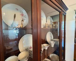 R28 - $60. Enchanted Rose Fine China by Lennold. Service for 10 with a few serving pieces. Very good condition. 