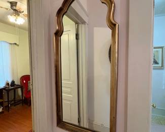 R13 - $30. Wall mirror. Measures 17.5" x 39".  Very good vintage condition
