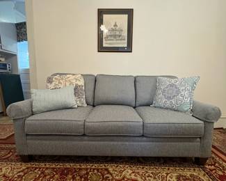 R35 - $600. King Hickory upholstered sofa. Like new in excellent condition. Measures 76" x 34" x 34 inches tall. 