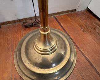 R29 - $50. Brass floor lamp with swinging arm good vintage condition. Works great. 54" tall.