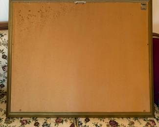 R16 - $40. 1940s Oleograph with Calla lilies. Measures 34" x 28". Very good vintage condition. 
