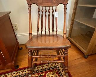  R34 - $75. Haywood Brothers and Wakefield small wooden rocking chair. Sturdy and in very good condition. Floor to seat is 15"