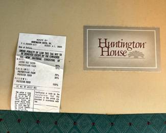 R20 - $150. Pair of Huntington House wingback chairs. Measures 30" x 32" x 43" tall. Chairs are an excellent vintage condition. 
