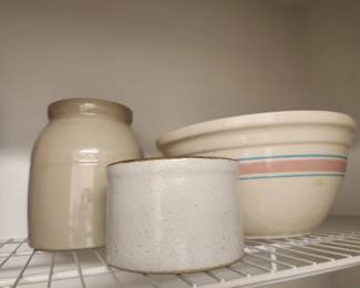 McCoy mixing bowl and crocks