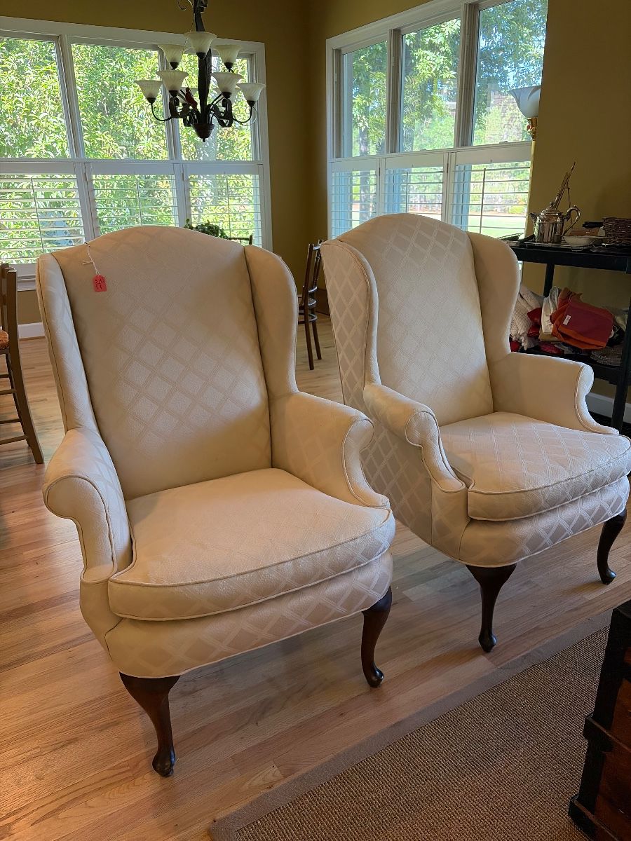 Custom upholstered chairs in beautiful condition $480 pair