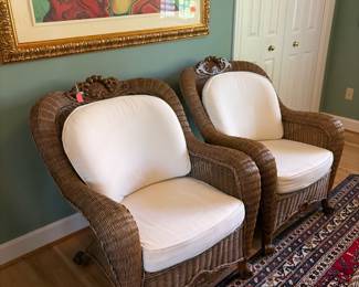 Two wicker chairs $300