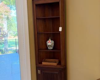 Two cherry corner cabinets $180 each