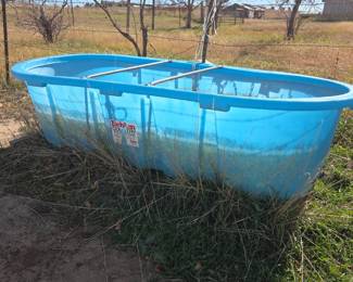 Lot 350 Behlen Country Poly Stock Tank 300 Gallon Blue Plastic Livestock Water Trough