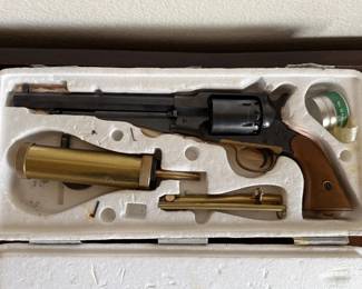 Lot 106 Italian .44 Caliber Black Powder Percussion Revolver with Accessories